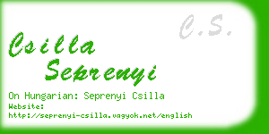 csilla seprenyi business card